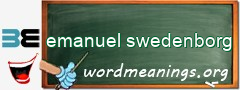 WordMeaning blackboard for emanuel swedenborg